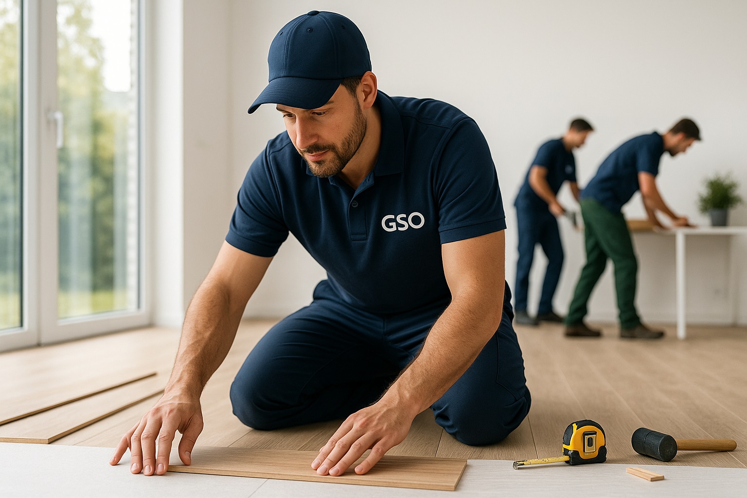 Handwerker bei einer Reparatur